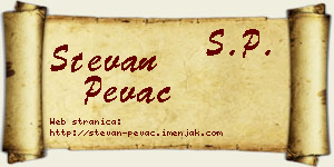 Stevan Pevac vizit kartica